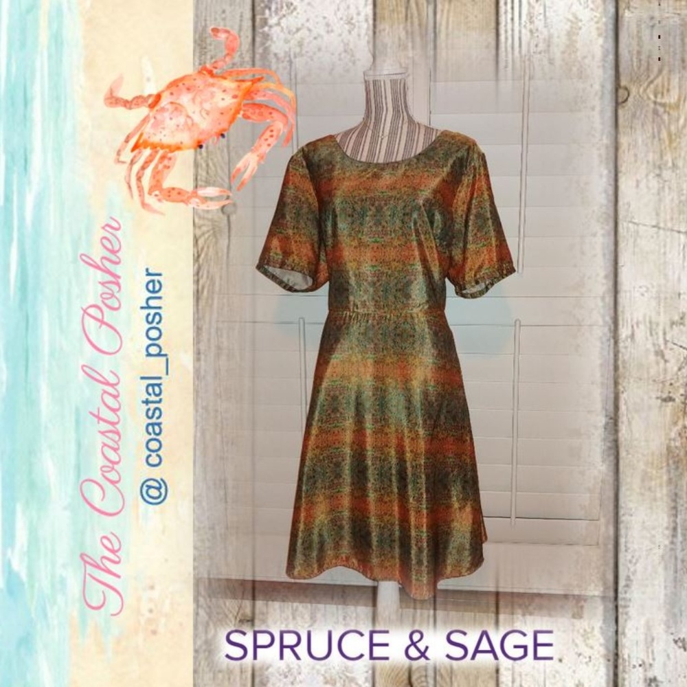 Spruce and Sage Fit and Flare Dress